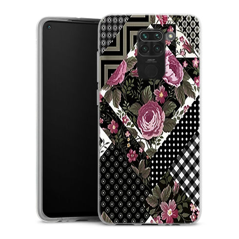 Coque Xiaomi Redmi Note 9 Patchwork Floral | Housse silicone, antichocs, protection optimale - Motif floral