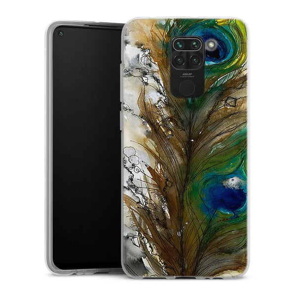Coque Xiaomi Redmi Note 9 Plume de Paon