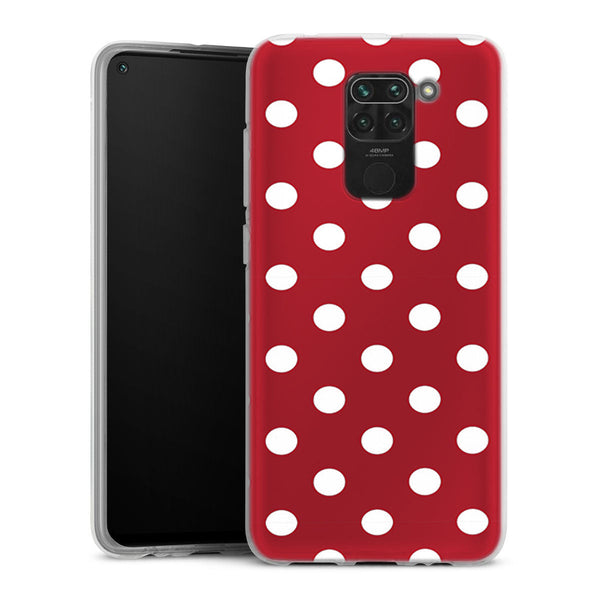 Coque pour Xiaomi Redmi Note 9 Rouge à Pois