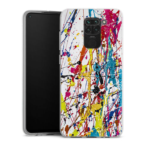 Coque pour Xiaomi Redmi Note 9 Splash Paint Arc en ciel