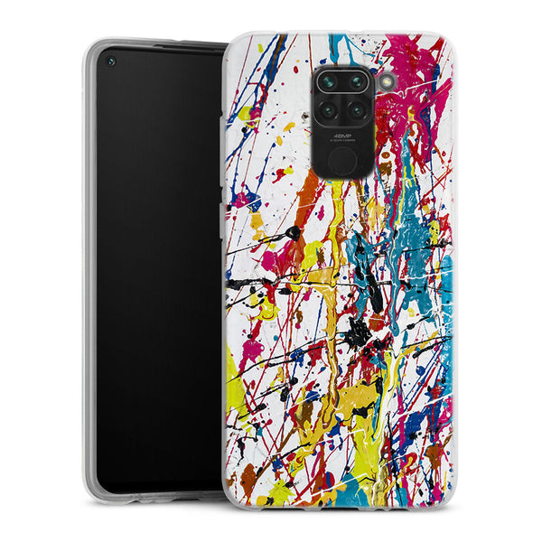 Coque pour Xiaomi Redmi Note 9 Splash Paint Arc en ciel