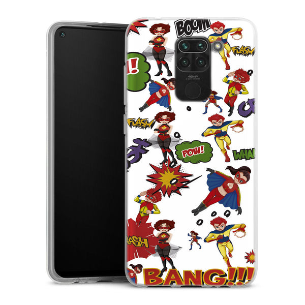 coque Xiaomi Redmi Note 9 Super Heros Blanc