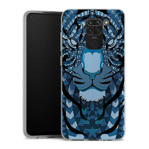 Coque Xiaomi Redmi Note 9 Tigre Bleu Aztec