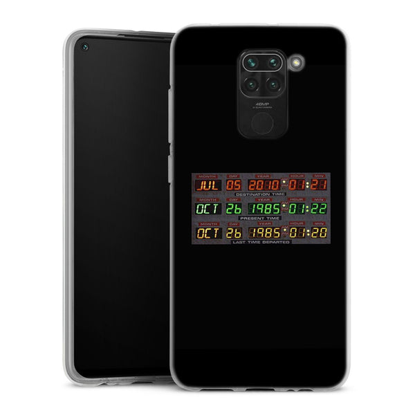 Coque Xiaomi Redmi Note 9 originale Time Machine Back To The Future | Housse Antichoc Silicone Souple, Ultra Fine, Protection intégrale, Motif Vehicule Film