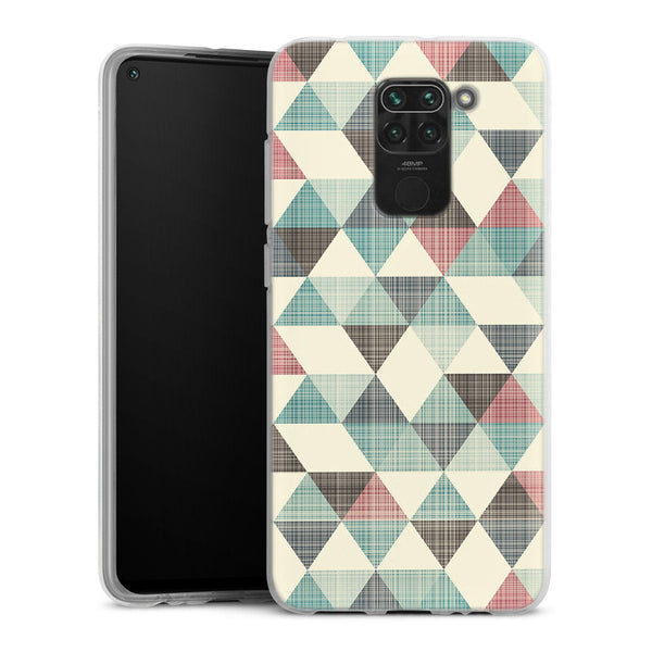 Coque pour Xiaomi Redmi Note 9 Triangles Vintage