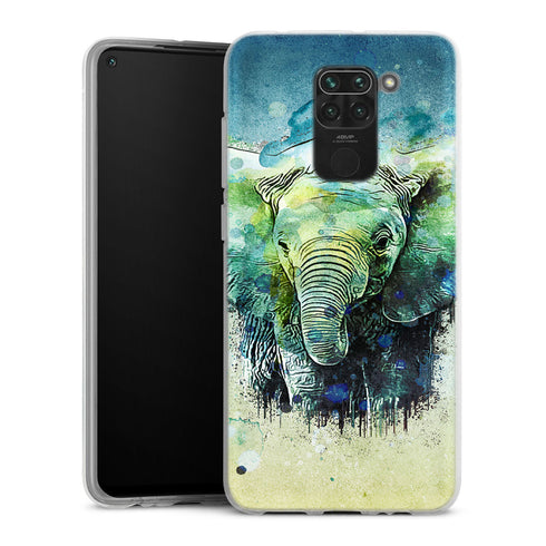 Coque Xiaomi Redmi Note 9 Water Color Elephant