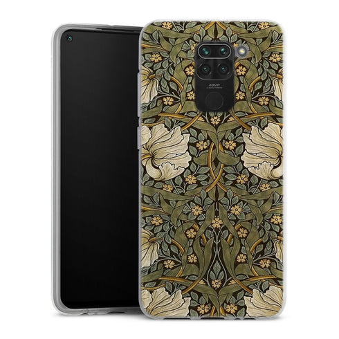 Coque Xiaomi Redmi Note 9 William Morris Pimpernel | Housse Antichoc Silicone Souple, Ultra Fine, Protection intégrale, Motif Floral