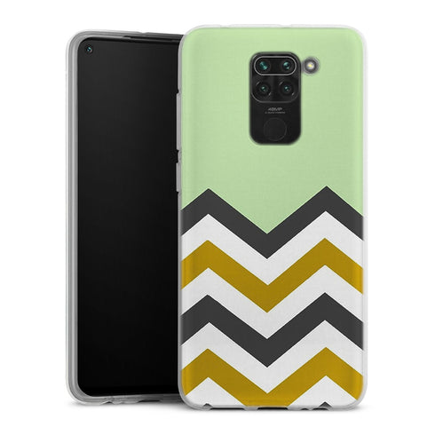 Coque Xiaomi Redmi Note 9 originale Zig Zag Menthe