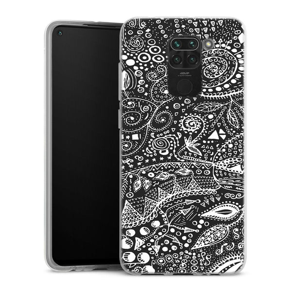 Coque pour Xiaomi Redmi Note 9 Aztec bw handmade