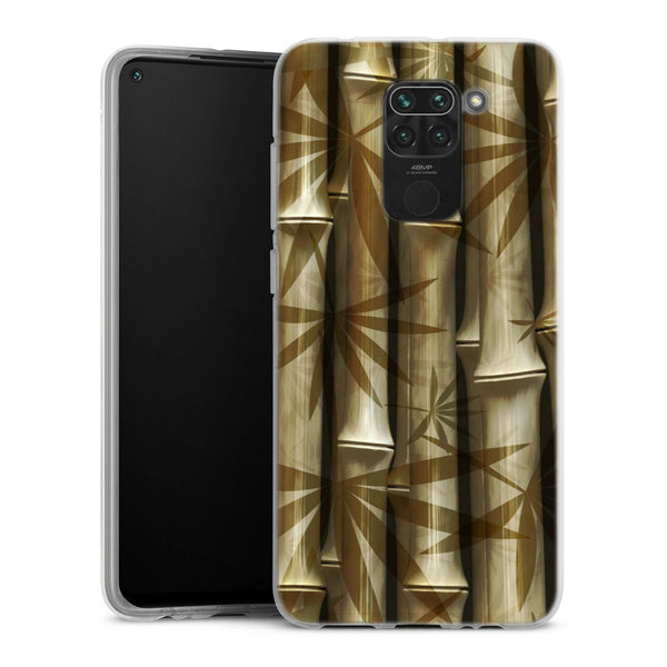 Coque Xiaomi Redmi Note 9 Bamboo Art | Housse silicone, antichocs, protection optimale - Motif floral Bois