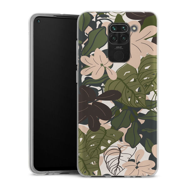 Coque Xiaomi Redmi Note 9 Bohemian Tropical Foliage | Housse silicone, antichocs, protection optimale - Motif floral