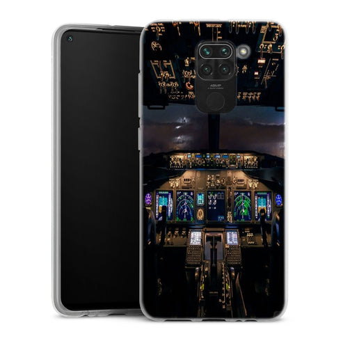Coque Xiaomi Redmi Note 9 Cockpit aircraft | Housse Antichoc Silicone Souple, Ultra Fine, Protection intégrale, Motif Vehicule Avion