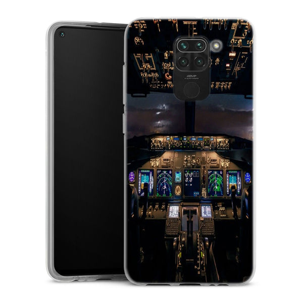 Coque Xiaomi Redmi Note 9 Cockpit aircraft | Housse Antichoc Silicone Souple, Ultra Fine, Protection intégrale, Motif Vehicule Avion