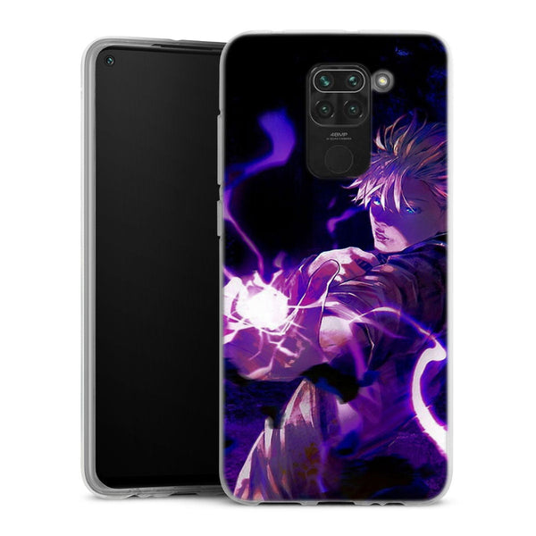 coque Xiaomi Redmi Note 9 Gojo Satoru fond noir