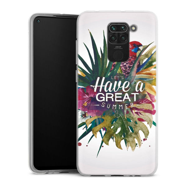 Coque Xiaomi Redmi Note 9 Great Summer | Housse silicone, antichocs, protection optimale - Motif floral