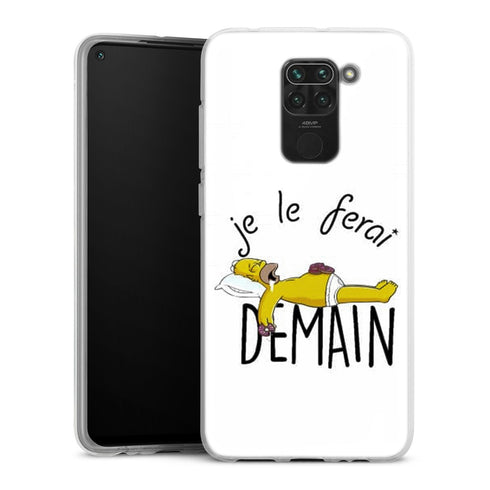 Coque Xiaomi Redmi Note 9 Je le ferai demain Homer donuts