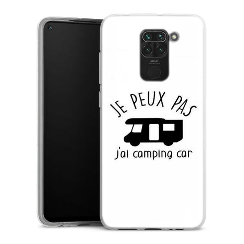 Coque Xiaomi Redmi Note 9 Je peux pas j'ai camping car | Housse Antichoc Silicone Souple, Ultra Fine, Protection intégrale, Motif Vehicule Camion