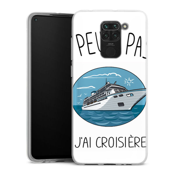 Coque Xiaomi Redmi Note 9 Je Peux pas J'ai Croisiere Bateau | Housse silicone, antichocs, protection optimale - Motif floral