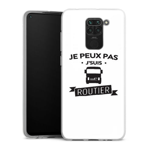 Coque Xiaomi Redmi Note 9 Je peux pas je suis routier | Housse Antichoc Silicone Souple, Ultra Fine, Protection intégrale, Motif Vehicule Camion