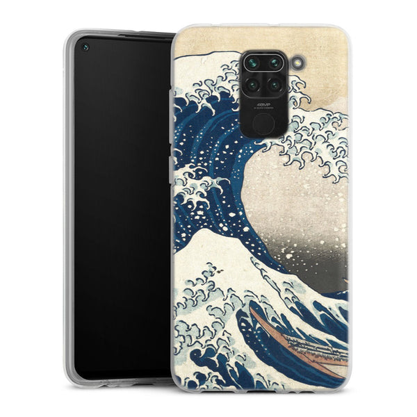 Coque Xiaomi Redmi Note 9 Kanagawa Wave | Housse silicone, antichocs, protection optimale - Motif floral