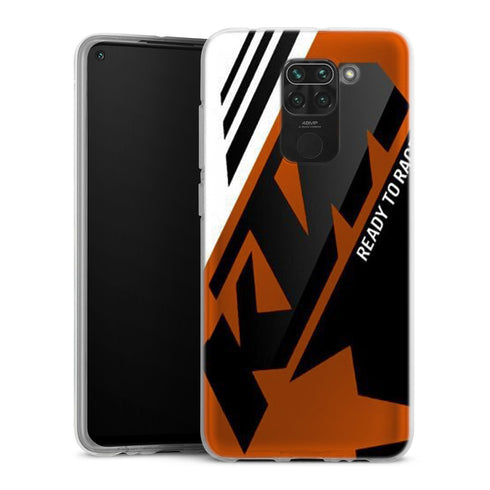 coque telephone Redmi Note 9 originale KTM Racing Orange and Black | Housse Antichoc Silicone Souple, Ultra Fine, Protection intégrale, Motif Vehicule Moto