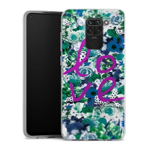 Coque Xiaomi Redmi Note 9 Love Floral | Housse silicone, antichocs, protection optimale - Motif floral