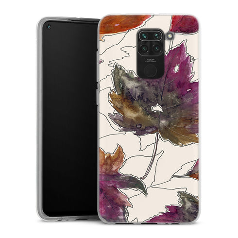 Coque Xiaomi Redmi Note 9 Mapple Pattern | Housse silicone, antichocs, protection optimale - Motif floral