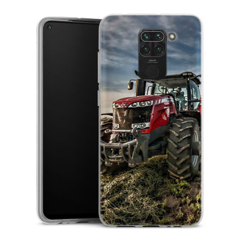 Coque Xiaomi Redmi Note 9 Massey Fergusson Tractor | Housse silicone, antichocs, protection optimale - Motif floral