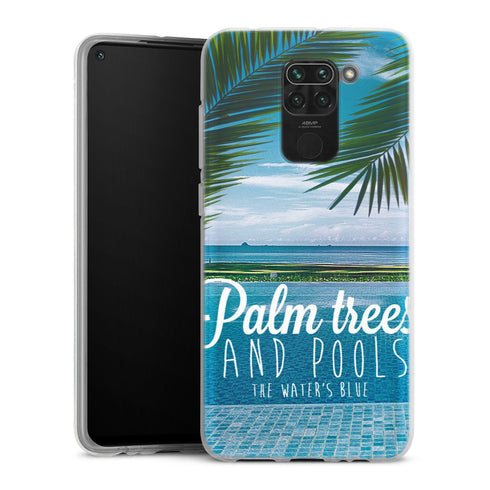 Coque Xiaomi Redmi Note 9 Palm Trees | Housse silicone, antichocs, protection optimale - Motif floral
