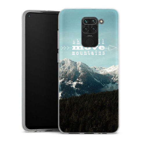 Coque Xiaomi Redmi Note 9 She Will Move Mountains | Housse silicone, antichocs, protection optimale - Motif floral