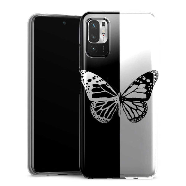 Coque Xiaomi Redmi Note 10 5G Butterfly Noir et Blanc