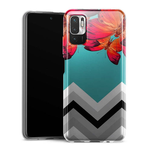 Coque Xiaomi Redmi Note 10 5G Papillon Aurore et Chevrons