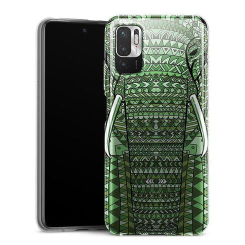 Coque Xiaomi Redmi Note 10 5G Elephant Vert Azteque