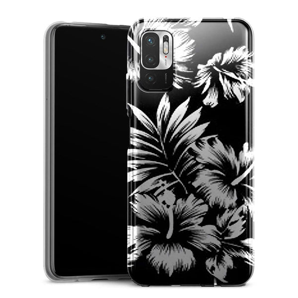 Coque pour Xiaomi Redmi Note 10 5G Fleurs Sauvages noires