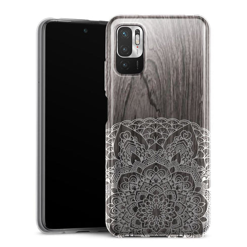 Coque Xiaomi Redmi Note 10 5G Floral Lacet Bois