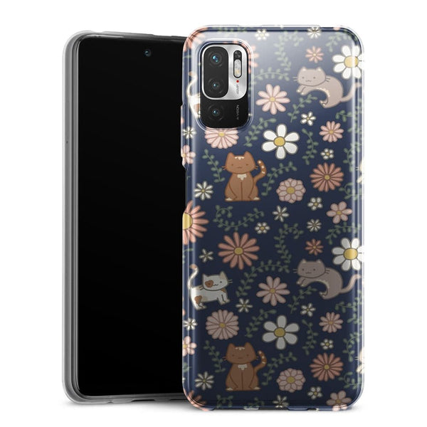 Coque Xiaomi Note 10 5G Floral meower marine