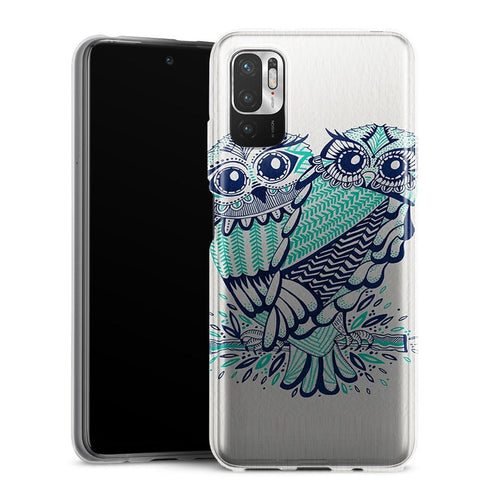 Coque Xiaomi Redmi Note 10 5G Hiboux Turquoises