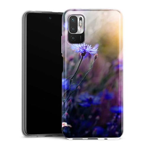 Coque Xiaomi Note 10 5G Jardin Fleuri Violet Doré