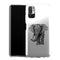 Coque Xiaomi Redmi Note 10 5G Noir dessin Blanc Elephant