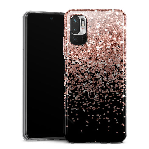 Coque Xiaomi Redmi Note 10 5G Paillettes dor rose