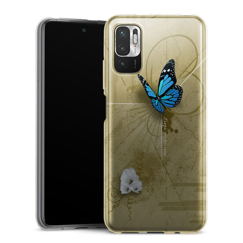 Coque Xiaomi Redmi Note 10 5G Papillon Bleu