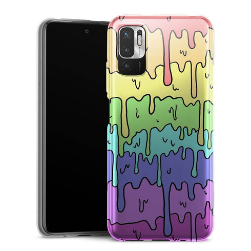 Coque Xiaomi Redmi Note 10 5G Pastel Kawaii Melting Rainbow Design
