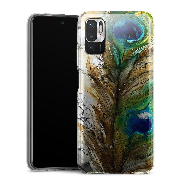 Coque Xiaomi Redmi Note 10 5G Plume de Paon