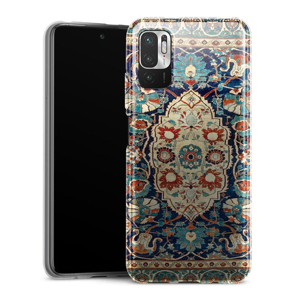 Coque Xiaomi Note 10 5G Tapis en soie persan Heriz ou Tabriz