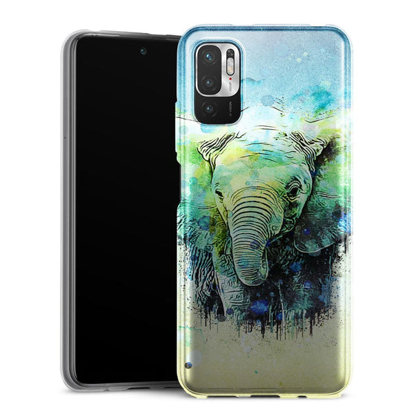 Coque Xiaomi Redmi Note 10 5G Water Color Elephant