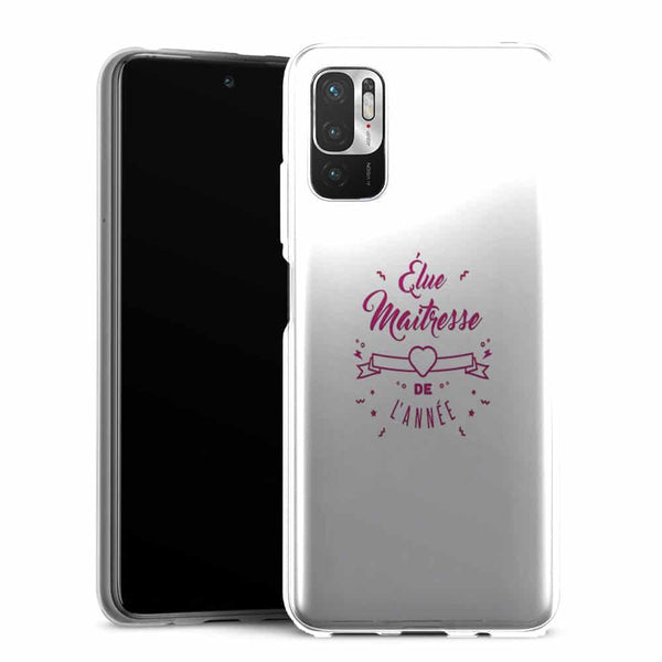 Coque Xiaomi Redmi Note 10 5G Elue maitresse de l'annee cadeau professeur