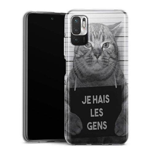 Coque Xiaomi Redmi Note 10 5G I hate People Jail Cat