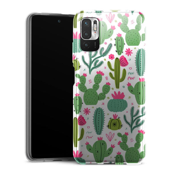 Coque Xiaomi Note 10 5G Minimalist pattern With Cactus Plants