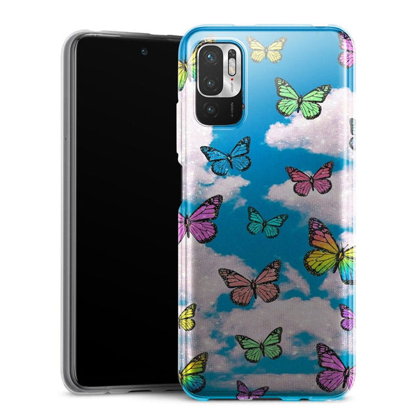 Coque Xiaomi Redmi Note 10 5G Motif papillon nuageux