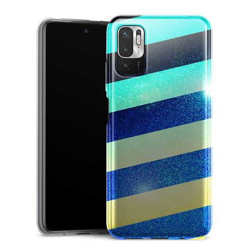 Coque Xiaomi Redmi Note 10 5G Striped colorful glitter